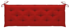 Banco de jardim empilhável c/ almofadão 159 cm teca maciça