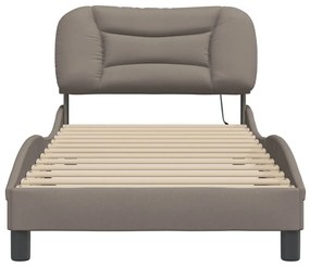 Estrutura de cama com LED sem colchão 90x190 cm tecido