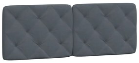 Cama com colchão 140x190 cm veludo cinzento-escuro