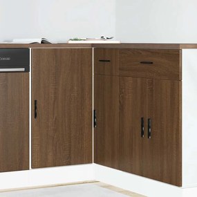 vidaXL Armário de cozinha inferior “Lyon” carvalho castanho