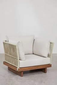 Pacote De 2 Poltronas Dailin Em Madeira De Acácia E Corda Trançada Castanho Acácia - Sklum