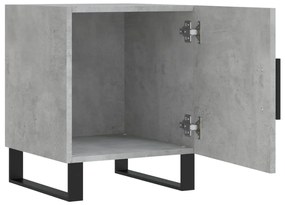 Mesa cabeceira 2pcs 40x40x50 cm derivados madeira cinza cimento