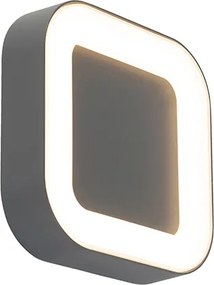 Candeeiro de parede e teto cinzento quadrado IP54 - Ariel
