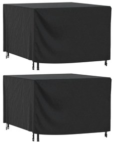 vidaXL Capas móveis de jardim 2pcs 135x135x90cm impermeável 420D preto