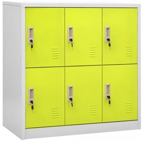 Cacifo 90x45x92,5 cm aço cinzento-claro e verde