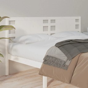 Cabeceira de cama 156x4x100 cm pinho maciço branco