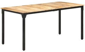 Mesa de jantar 160x80x76 cm madeira de mangueira áspera