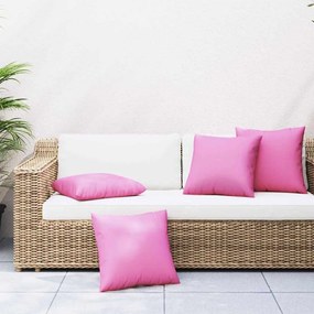 vidaXL Almofadas Decorativas 4 pcs Rosa 40 x 40 cm tecido