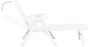 Espreguiçadeira dobrável plástico branco