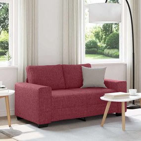 Sofá de 2 lugares tecido 120 cm vermelho tinto