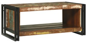 vidaXL Mesa de Centro 90x50x38 cm Madeira Sólida Recuperada