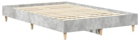 Estrutura de cama sem colchão 140x190 cm cinza cimento