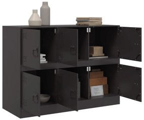 Aparador 99x39x73 cm aço preto