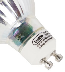 Conjunto de 6 lâmpadas LED GU10 de 3 etapas dim para aquecer 5W 380 lm 2000-2700K