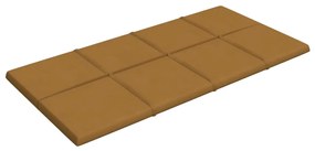 Painel de parede 12 pcs 60x30 cm veludo 2,16 m² castanho