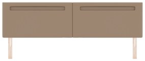 Cabeceira vidaXL Design Simples Cappuccino 200 cm em Couro Sintético