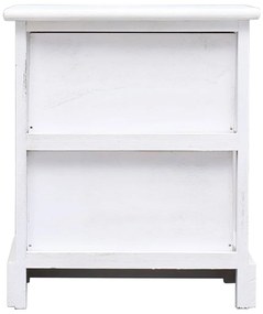 Mesas de cabeceira 38x28x45 cm 2pcs madeira de paulownia branco