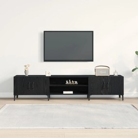 Estante de TV vidaXL Preta Carvalho 180x31,5x40 cm Madeira Engineered