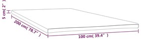 Sobre-colchão 100x200x5 cm