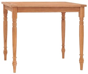 vidaXL Mesa Batávia 85x85x75 madeira de teca maciça