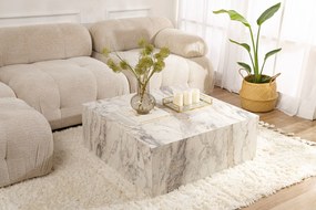 Mesa de Café Prizma - Mármore Freesia - 90cm x 35cm x 90cm