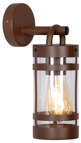 Candeeiro de parede exterior industrial castanho ferrugem IP44 - Ruben Industrial