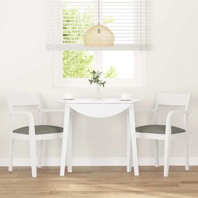 Cadeiras de jantar com almofadões 2 pcs madeira maciça branco