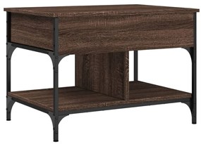 Mesa centro 70x50x50 cm deriv. madeira/metal carvalho castanho