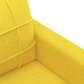 Sofá de 2 lugares 120 cm tecido amarelo-claro