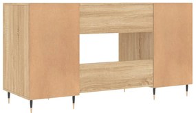 Secretária 140x50x75 cm derivados de madeira carvalho sonoma