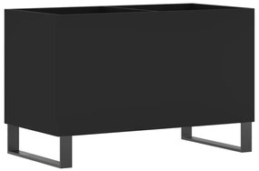Armário para discos 74,5x38x48 cm derivados de madeira preto