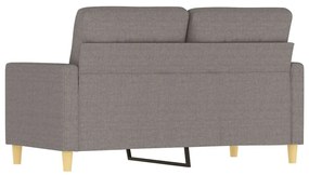 Sofá de 2 lugares tecido 120 cm cinzento-acastanhado
