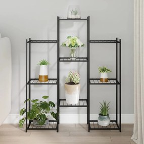 343123 vidaXL Suporte de vasos 83x25x100 cm ferro preto