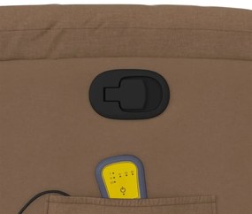 Poltrona de massagens reclinável tecido castanho