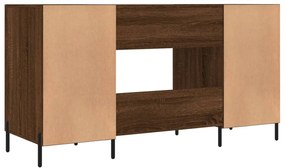 Secretária 140x50x75 cm derivados de madeira carvalho castanho