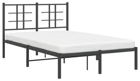 Estrutura de cama com cabeceira 120x200 cm metal preto