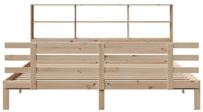 Cama com estante sem colchão 180x200 cm pinho maciço