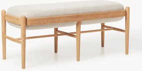 Banco estofado em madeira de carvalho Imara