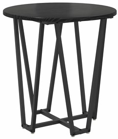 Mesa de Apoio vidaXL 2 pcs Preto Carvalho Madeira Engenharia e Metal