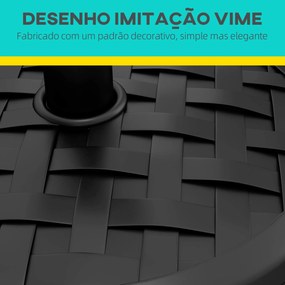 Base de Chapéu de Sol Redondo Suporte para Chapéu de Sol Recarregável