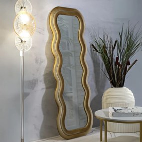 ESPELHO DE PAREDE EMILY 60X6X160 CM (TAMANHO DO ESPELHO INTERIOR 42X144) DOURADO