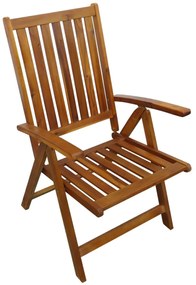 7 pcs conjunto de jantar exterior madeira acácia maciça