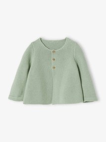 Oferta do IVA - Casaco em algodão, para bebé verde claro liso