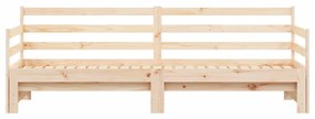 Sofá-cama com gavetão 90x190 cm madeira de pinho maciça