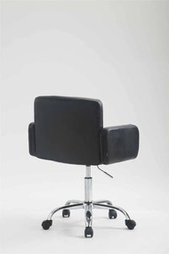 Cadeira de escritório Los Angeles em couro sintético 60 x 75-89 x 52 cm Preto