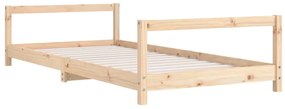 Estrutura de cama infantil 90x200 cm pinho maciço