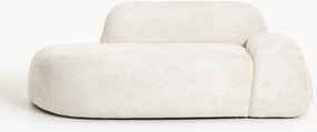 Sofá em teddy-bouclé com chaise longue Wolke (2 lugares)