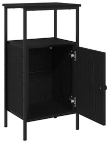 gabinete de cabeceira vidaXL madeira de carvalho preto 41x31x80 cm mad