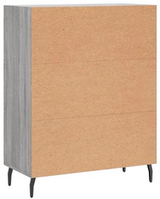 Aparador 69,5x34x90 cm derivados de madeira cinzento sonoma