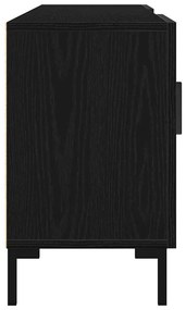 Armário para TV vidaXL Preta Carvalho 150x30x50 cm em Madeira Derivada